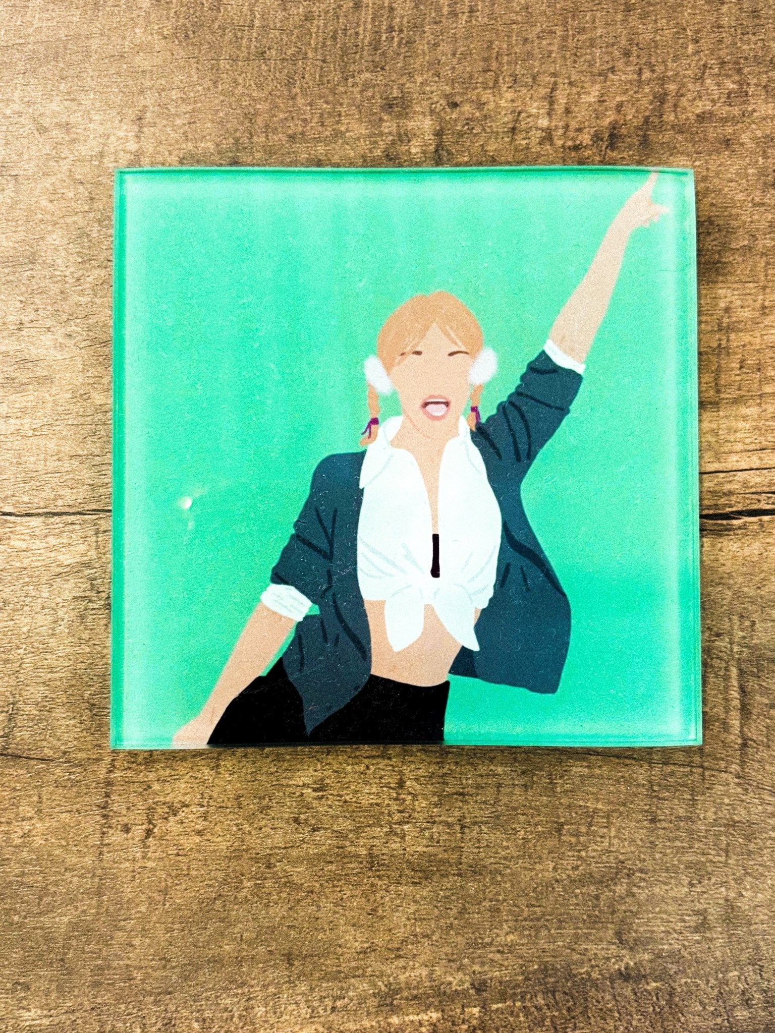 Art Wow pop culture glass coaster britney