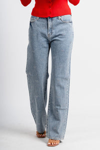Daze slouch 90s fit jeans lovers knot - Trendy Holiday Apparel at Lush Fashion Lounge Boutique in Oklahoma City