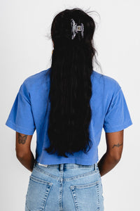 Oklahoma City simple crop t-shirt royal - Trendy OKC Thunder T-Shirts at Lush Fashion Lounge Boutique in Oklahoma City