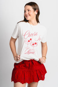 Z Supply cheers boyfriend tee sea salt - Z Supply T-shirt - Z Supply Apparel at Lush Fashion Lounge Trendy Boutique Oklahoma City