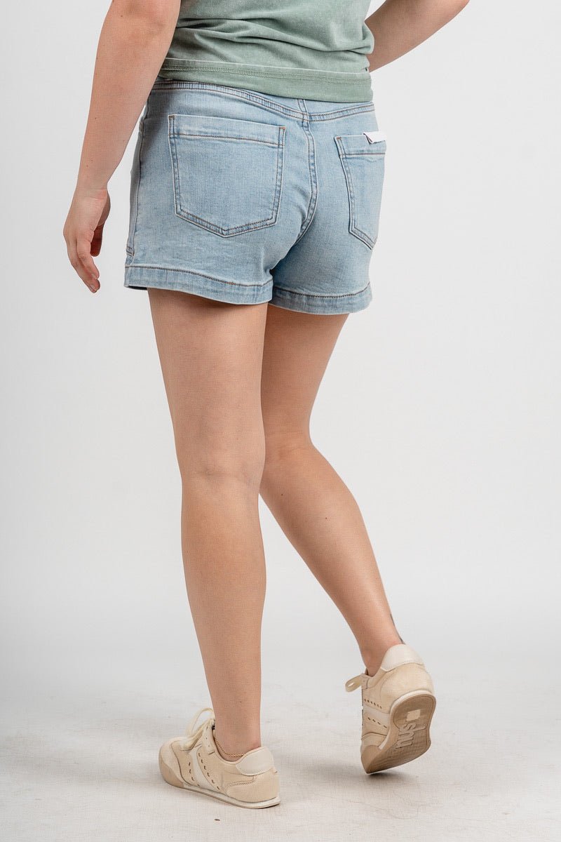 Daze valley girl high rise shorts rom com - Adorable shorts - Stylish Vacation T-Shirts at Lush Fashion Lounge Boutique in Oklahoma City