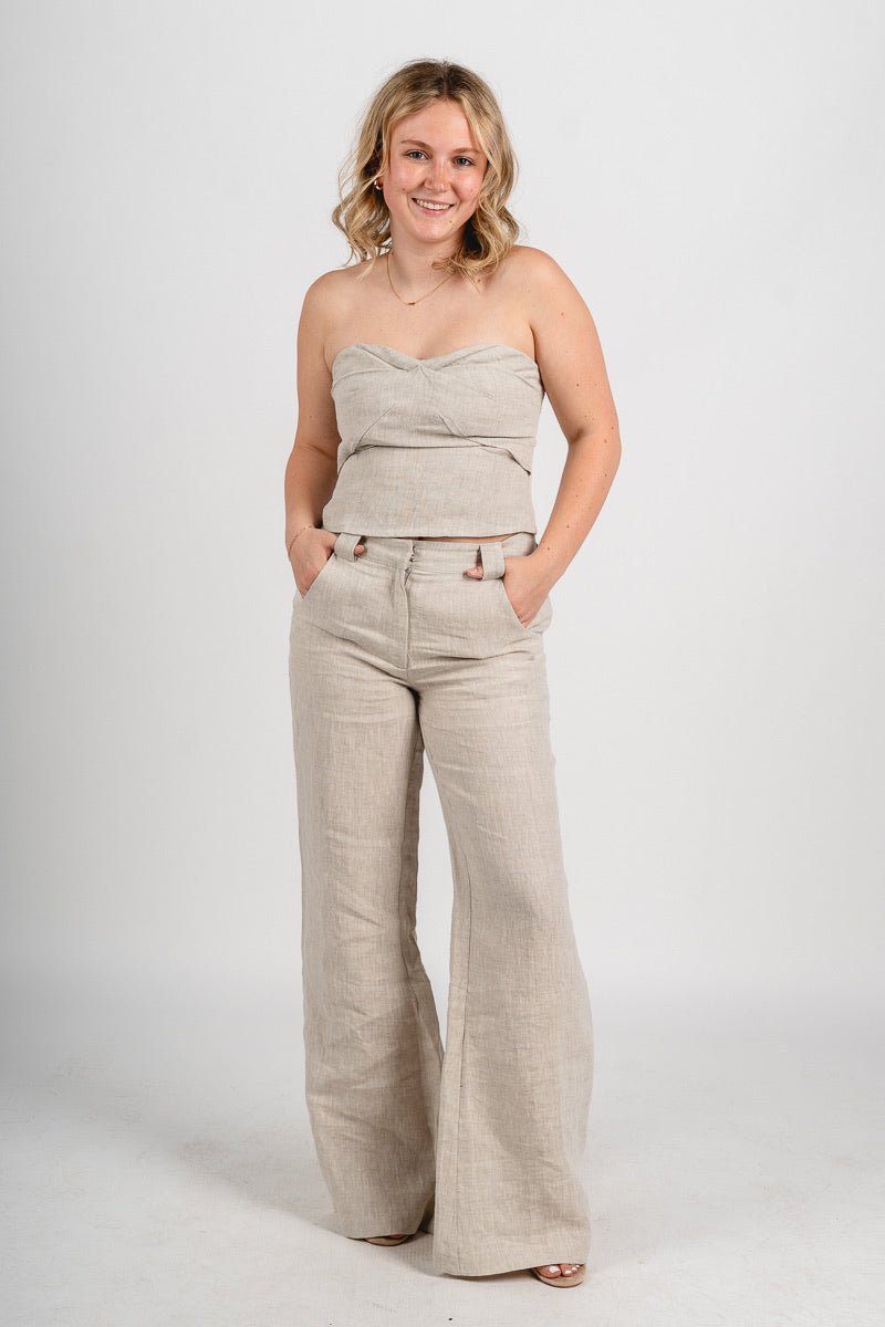 Reba linen top melange