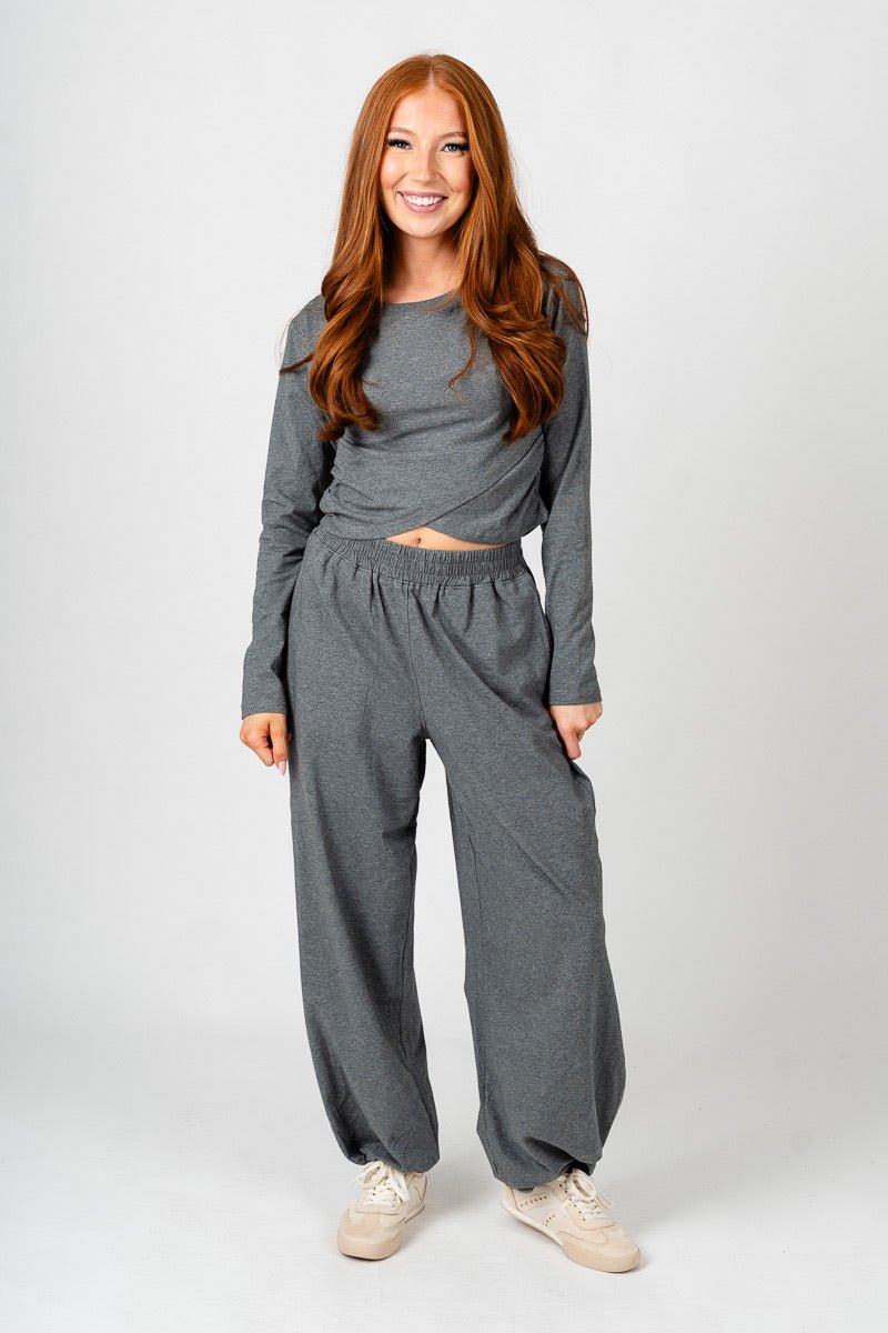 Balloon joggers charcoal