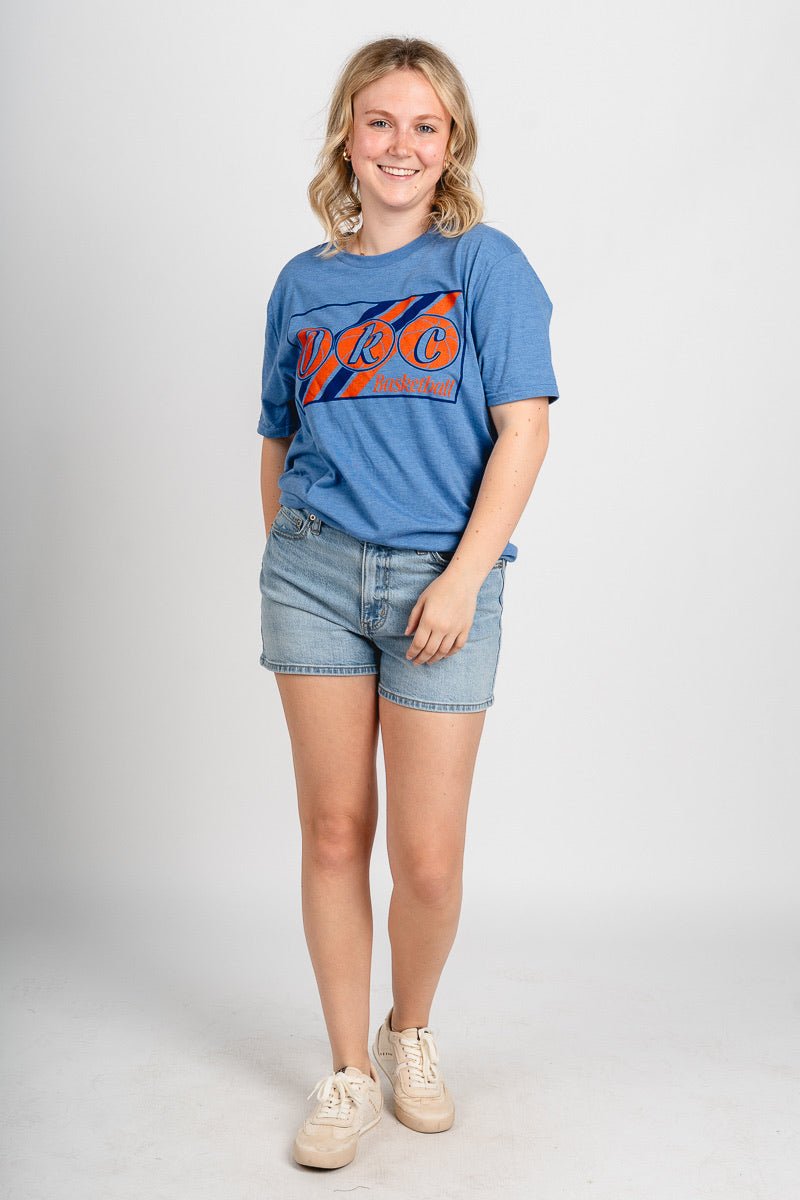 OKC diagonal stripe unisex t-shirt - Trendy OKC Thunder T-Shirts at Lush Fashion Lounge Boutique in Oklahoma City