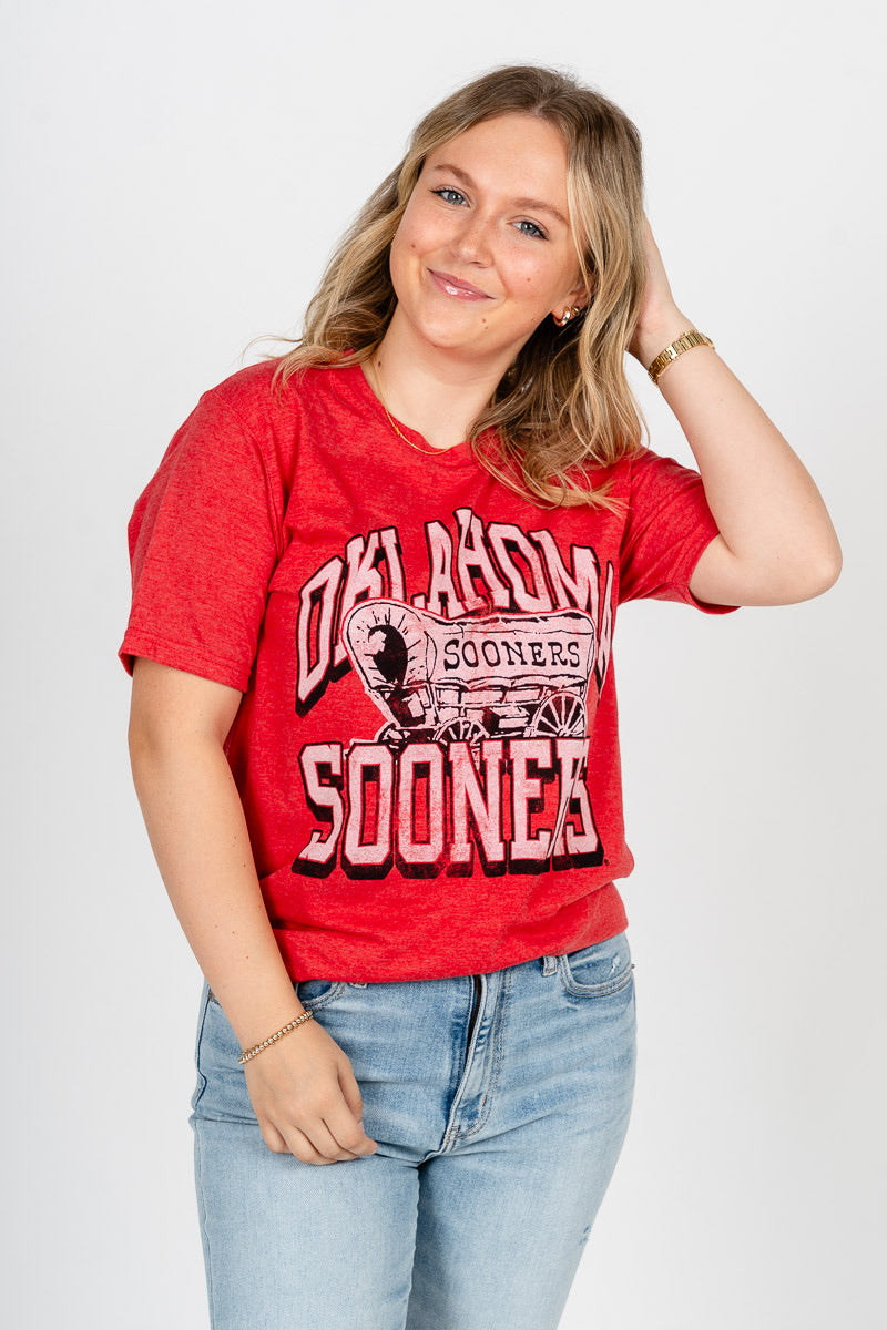 OU Sooners schooner unisex t-shirt red