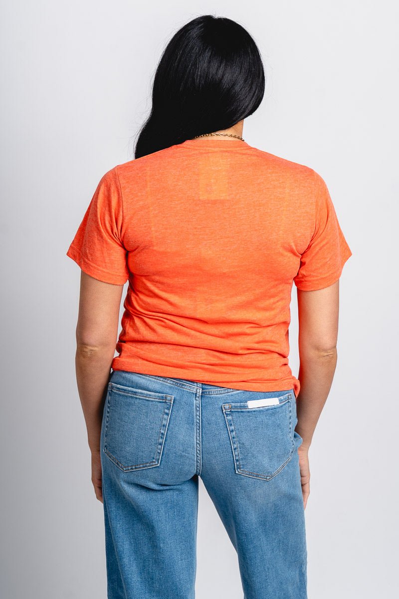 OKC basketball script unisex t-shirt orange - Vintage OKC Basketball T-Shirts at Lush Fashion Lounge Boutique in Oklahoma City