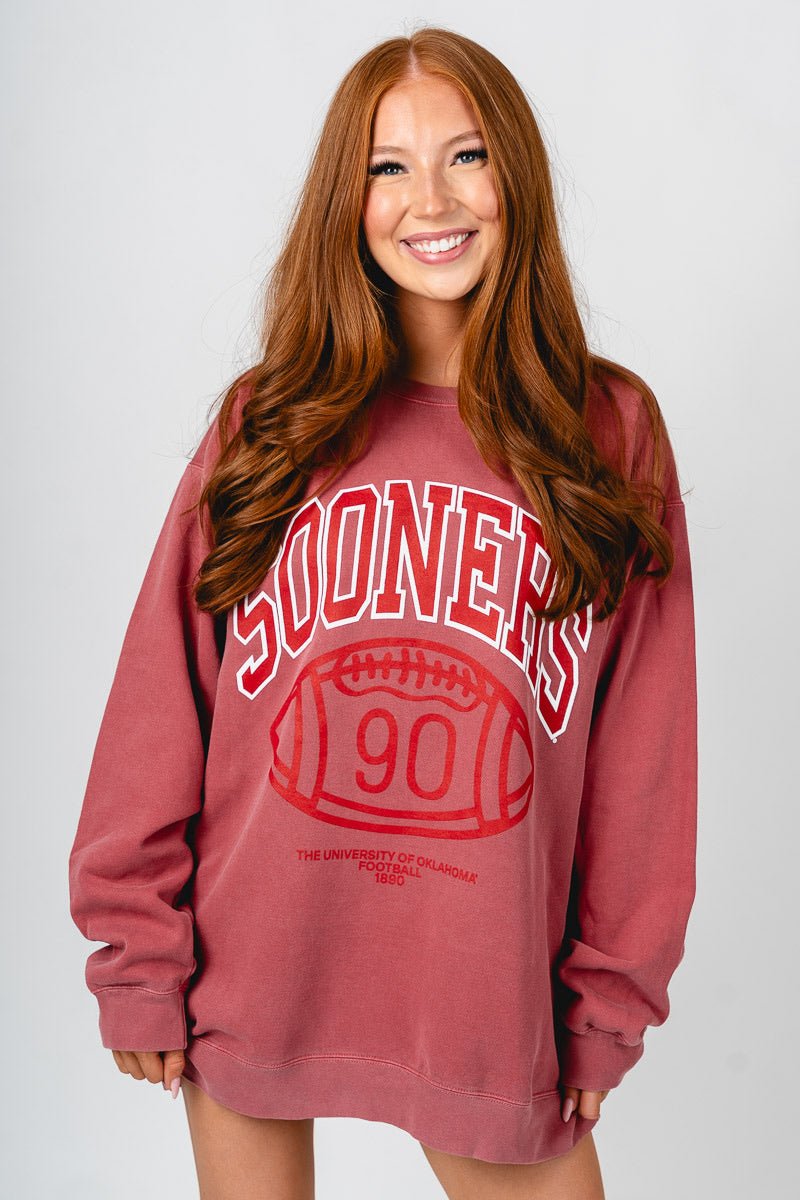 OU campus classic oversized sweatshirt crimson