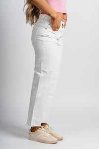 Daze Sundaze high rise crop jeans swan | Lush Fashion Lounge: boutique women's jeans, fashion jeans for women, affordable fashion jeans, cute boutique jeans