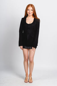 Button front slim blazer black – Fashionable Jackets | Trendy Blazers at Lush Fashion Lounge Boutique in Oklahoma City