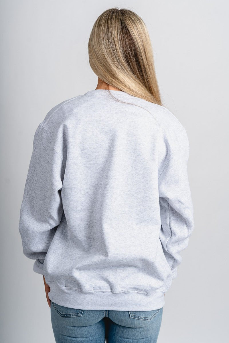 OKC sweatshirt cardigan ash - Vintage OKC Basketball T-Shirts at Lush Fashion Lounge Boutique in Oklahoma City