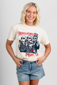 USA regulators comfort colors t-shirt natural - Cute T-shirt - Fun American Summer Outfits at Lush Fashion Lounge Boutique in Oklahoma City