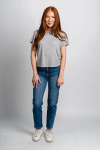 Z Supply tourist tee heather grey - Z Supply T-shirt - Z Supply Tees & Tanks at Lush Fashion Lounge Trendy Boutique Oklahoma City