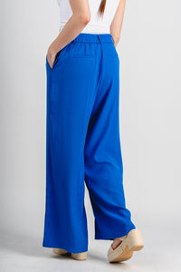 High waisted trousers electric blue - Adorable Pants - Stylish Vacation T-Shirts at Lush Fashion Lounge Boutique in Oklahoma City