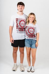 OU OU Sooners crest lines unisex t-shirt ash T-shirt | Lush Fashion Lounge Trendy Oklahoma University Sooners Apparel & Cute Gameday T-Shirts