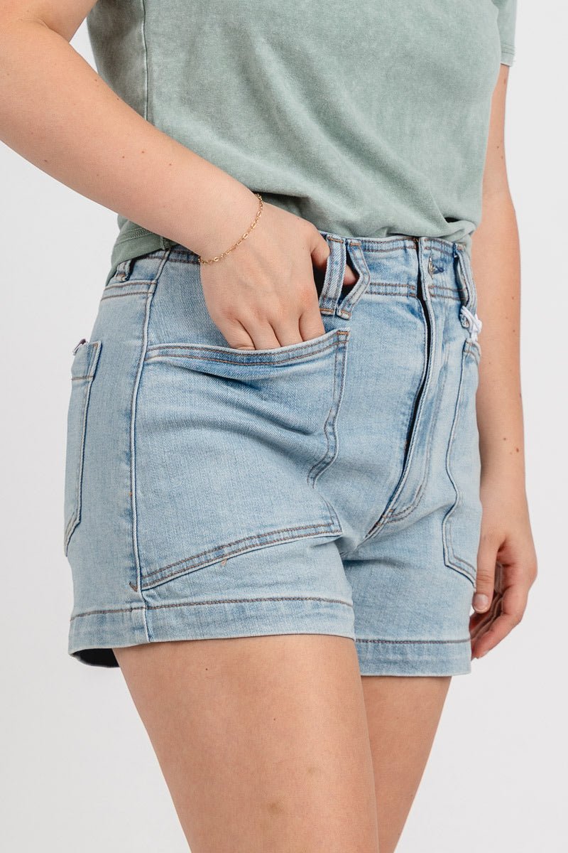 Daze valley girl high rise shorts rom com - Trendy shorts - Cute Vacation Collection at Lush Fashion Lounge Boutique in Oklahoma City