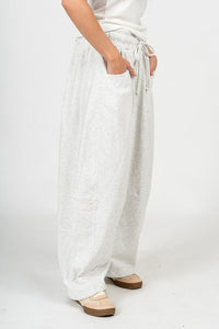 Barrel leg sweatpants cloud mist - Trendy sweatpants - Cute Loungewear Collection at Lush Fashion Lounge Boutique in Oklahoma City