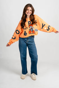 OSU OSU Cowboys patched up crop sweatshirt orange Sweatshirt | Lush Fashion Lounge Trendy Oklahoma State Cowboys Apparel & Cute Gameday T-Shirts