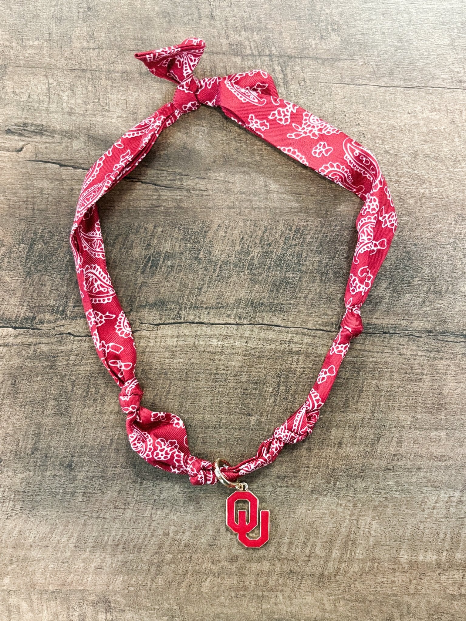 OU Sooners bandana necklace