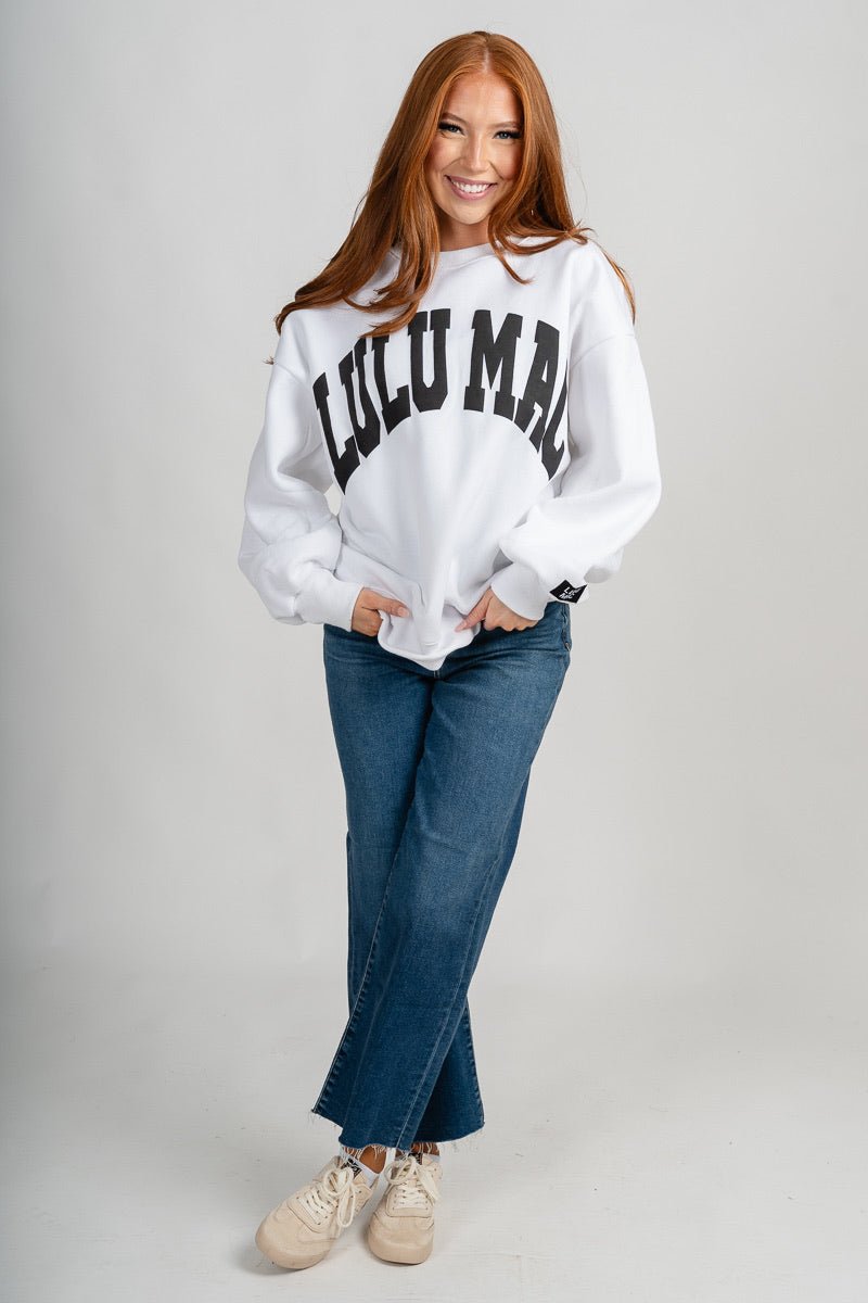 LuLu Mac puff sweatshirt white/black
