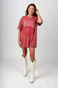 OU OU Sooners campus classic oversized t-shirt crimson T-shirt | Lush Fashion Lounge Trendy Oklahoma University Sooners Apparel & Cute Gameday T-Shirts