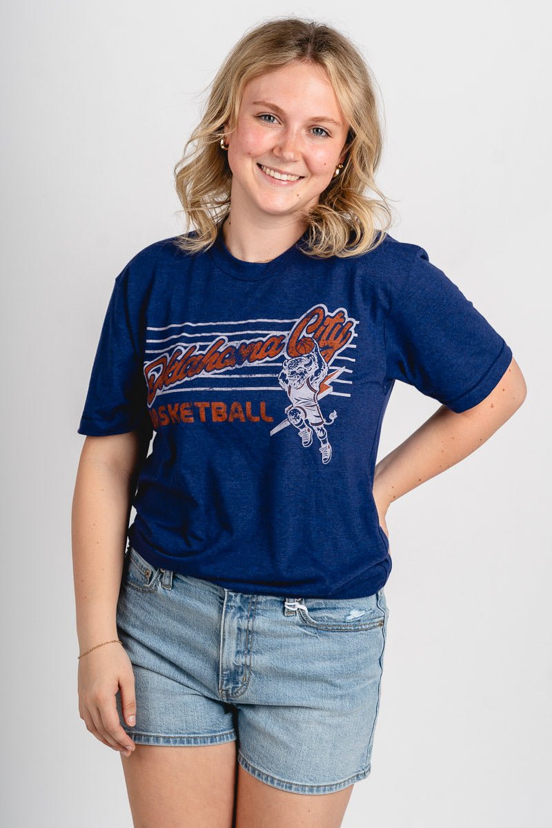 Oklahoma City horizontal lines t-shirt - Trendy OKC Apparel at Lush Fashion Lounge Boutique in Oklahoma City