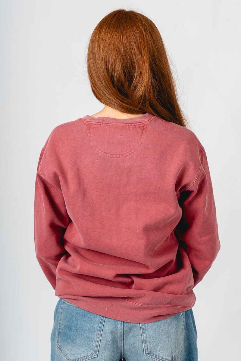 OU Sooners mono puff sweatshirt crimson