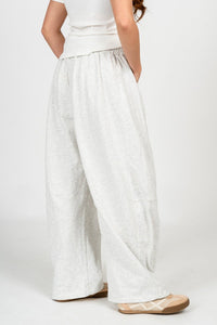Barrel leg sweatpants cloud mist - Adorable sweatpants - Stylish Comfortable Outfits at Lush Fashion Lounge Boutique in OKC