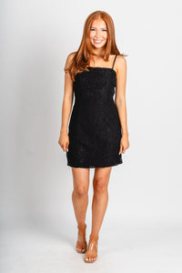 Sleeveless lace mini dress black - Trendy dress - Fashion Dresses at Lush Fashion Lounge Boutique in Oklahoma City