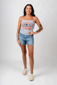 OSU OSU Cowboys football icon tube top grey top | Lush Fashion Lounge Trendy Oklahoma State Cowboys Apparel & Cute Gameday T-Shirts