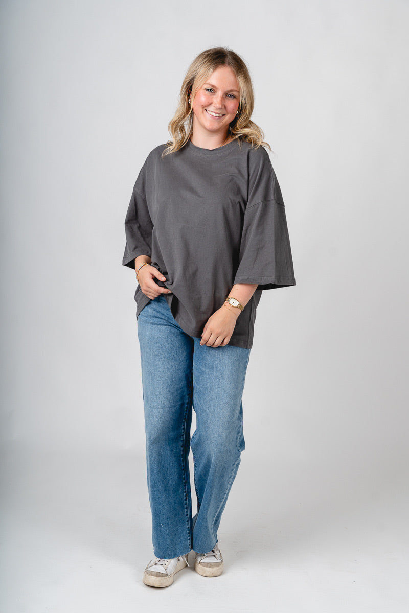 Oversized short sleeve t-shirt charcoal