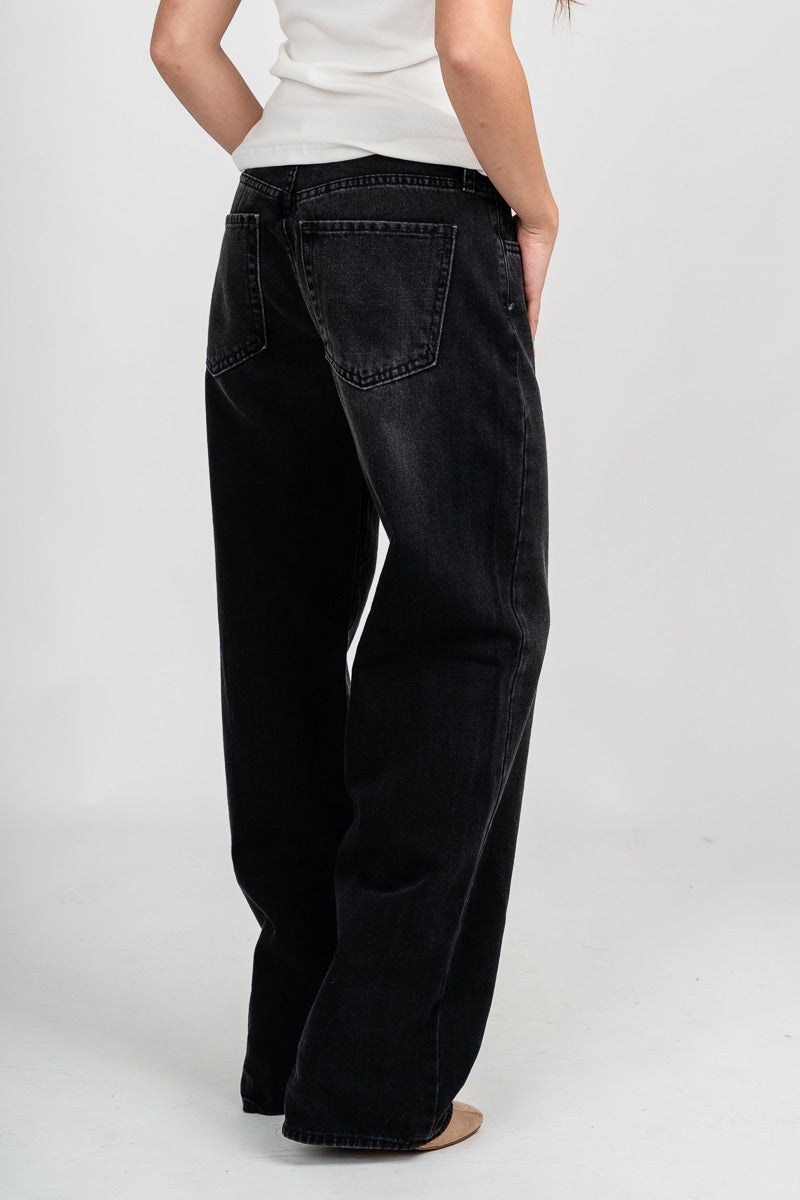 Just USA low rise baggy jeans black