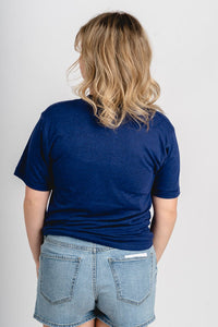 Oklahoma City horizontal lines t-shirt - Vintage OKC Basketball T-Shirts at Lush Fashion Lounge Boutique in Oklahoma City