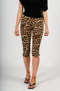 Leopard capri pants beige/black | Lush Fashion Lounge: women's boutique pants, boutique women's pants, affordable boutique pants, women's fashion pants