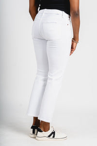 Daze Shygirl high rise crop flare jeans lamb vintage | Lush Fashion Lounge: boutique women's jeans, fashion jeans for women, affordable fashion jeans, cute boutique jeans