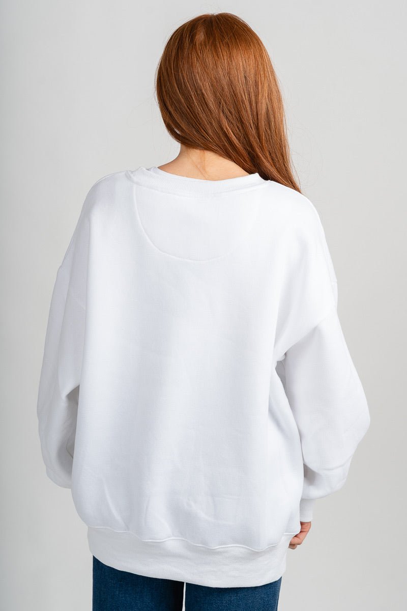 LuLu Mac puff sweatshirt white/black