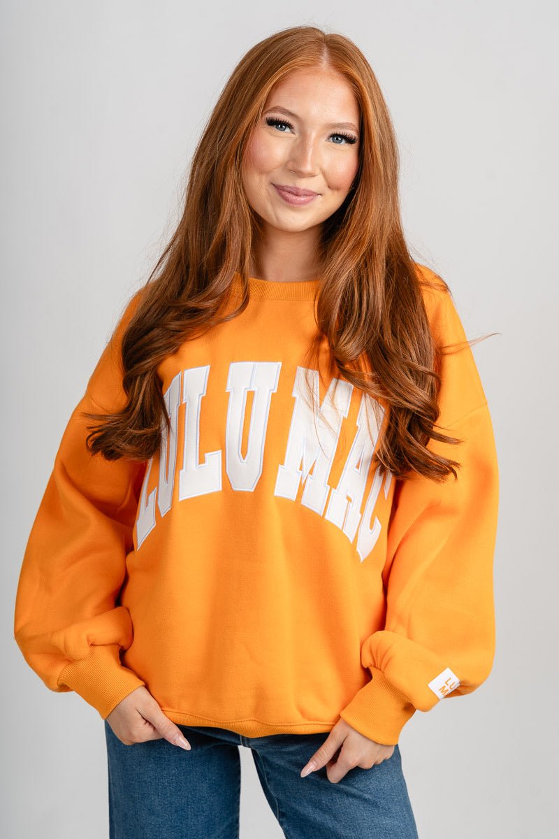 LuLu Mac embroidered sweatshirt orange