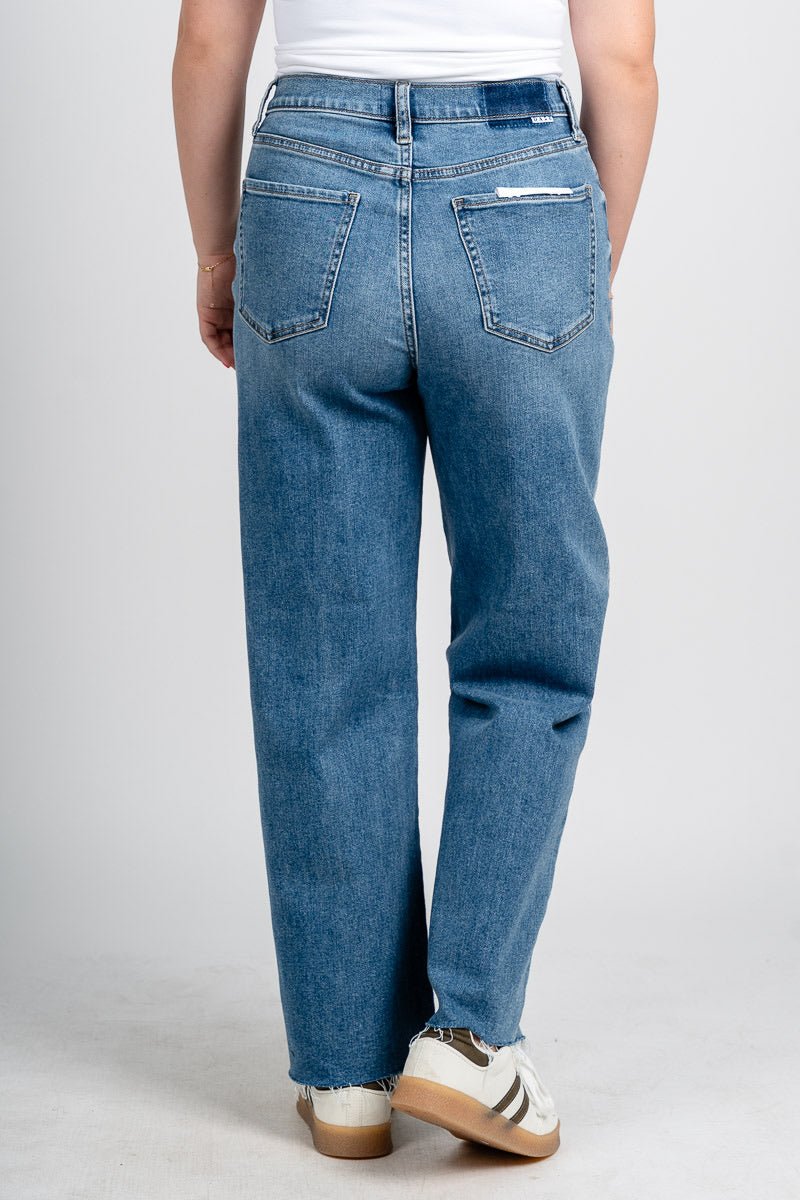 Daze pleaser high rise wide ankle jeans wide awake | Lush Fashion Lounge: boutique women's jeans, fashion jeans for women, affordable fashion jeans, cute boutique jeans