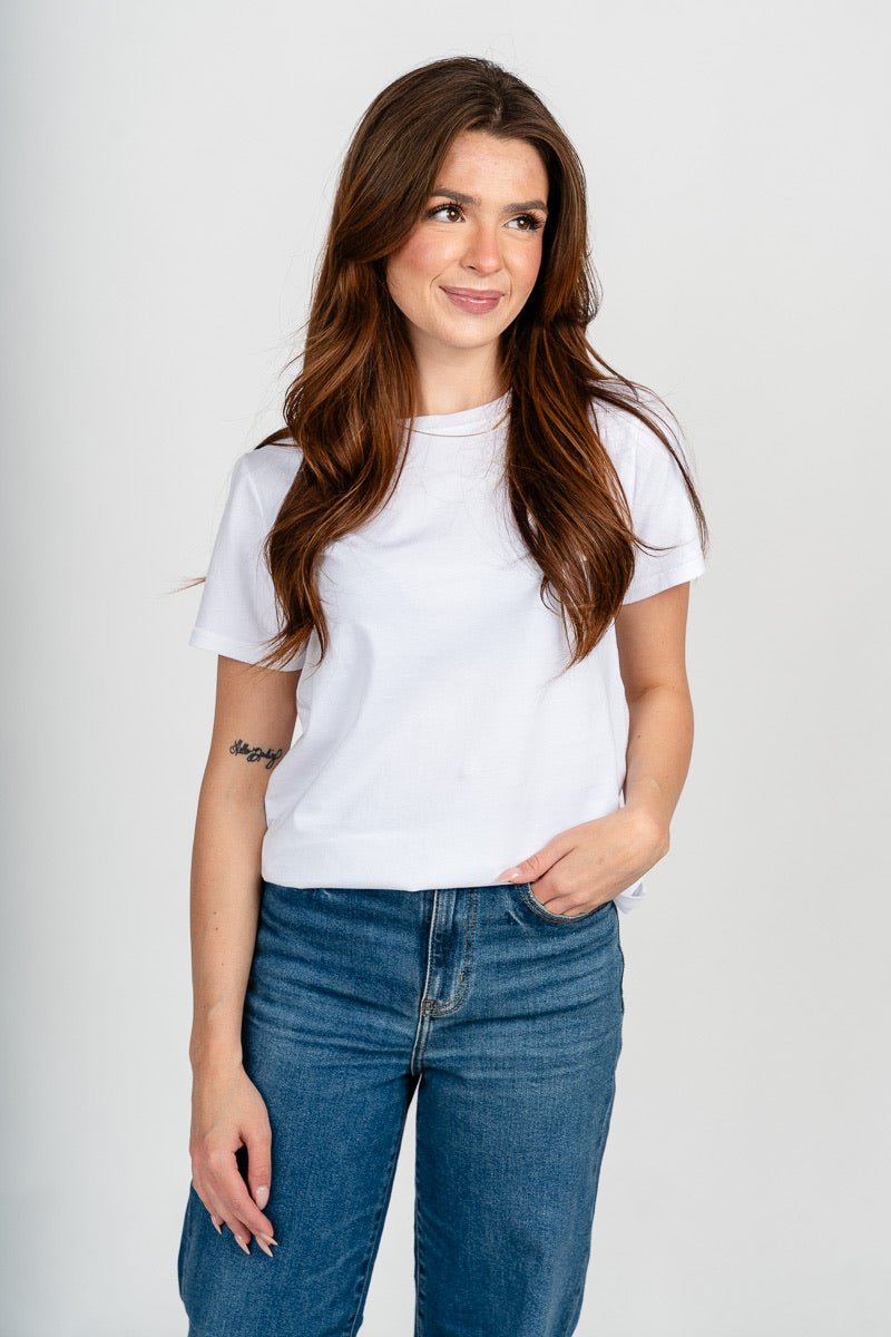 Cotton jersey t-shirt off white