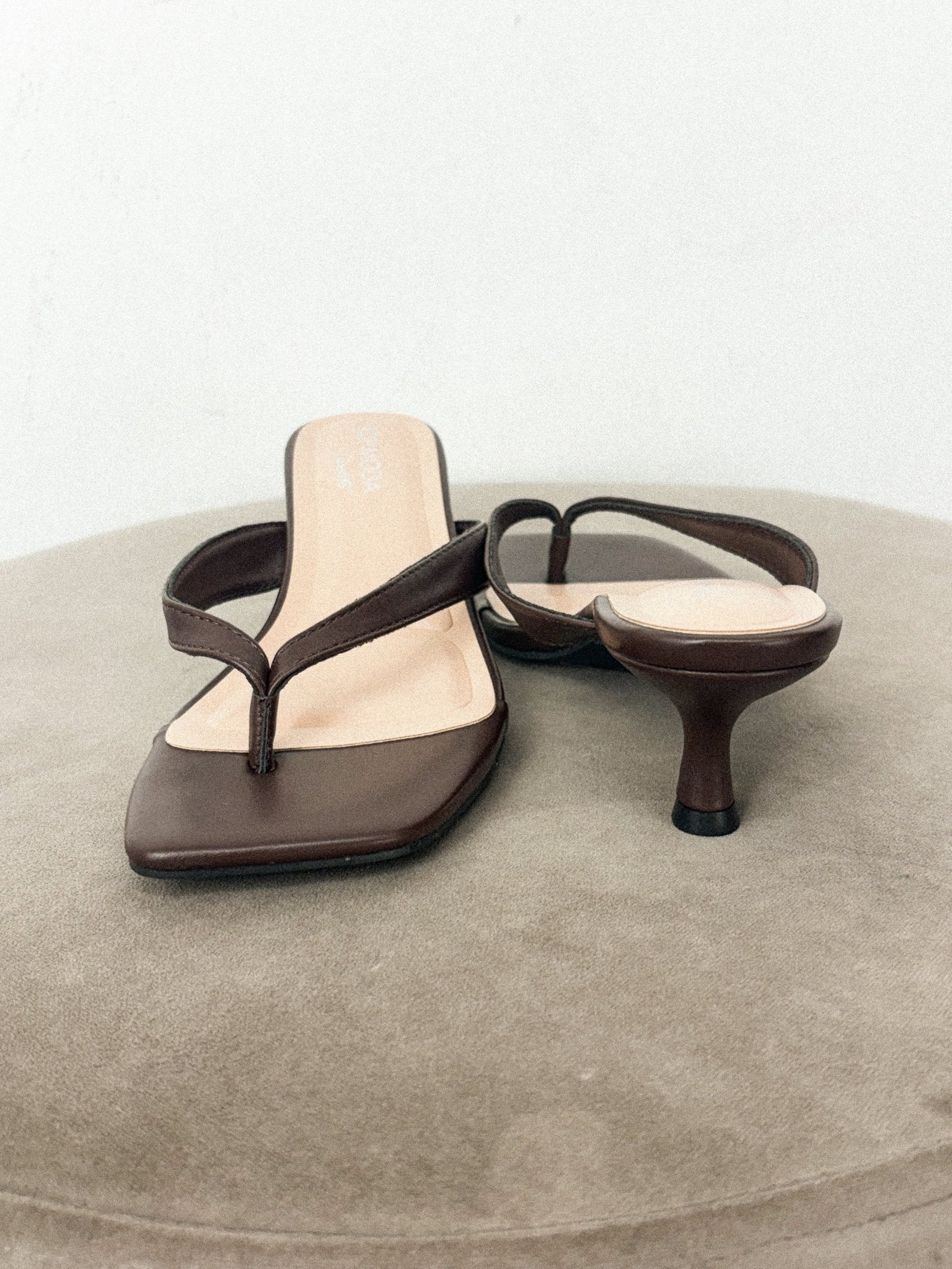 Lettie flip flop kitten heel brown - Trendy shoes - Fashion Shoes at Lush Fashion Lounge Boutique in Oklahoma City