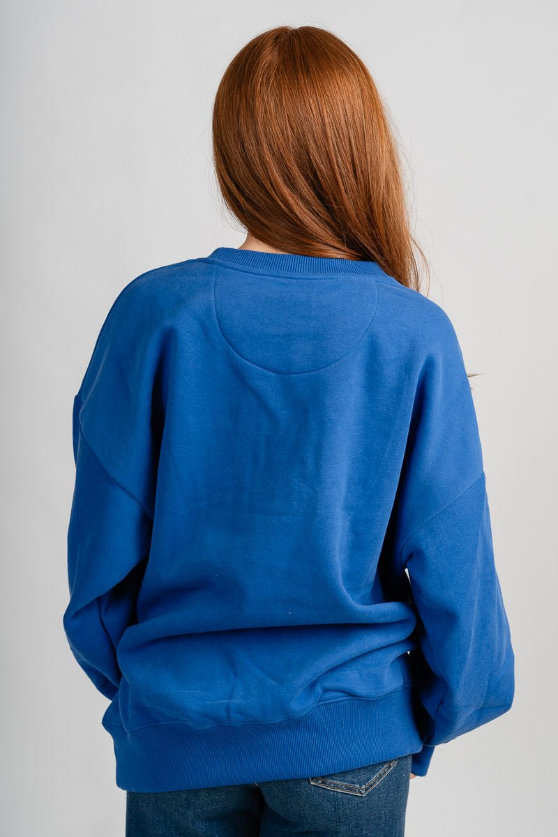 LuLu Mac puff sweatshirt royal/light blue