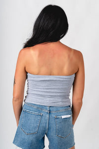 OSU OSU Cowboys football icon tube top grey top | Lush Fashion Lounge Trendy Oklahoma State Cowboys Apparel & Cute Gameday T-Shirts