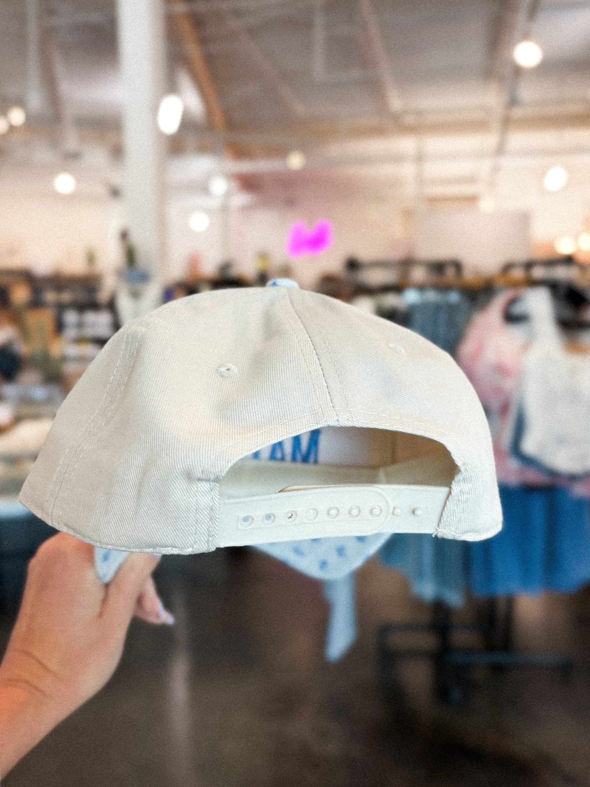 Marriage material floral hat blue