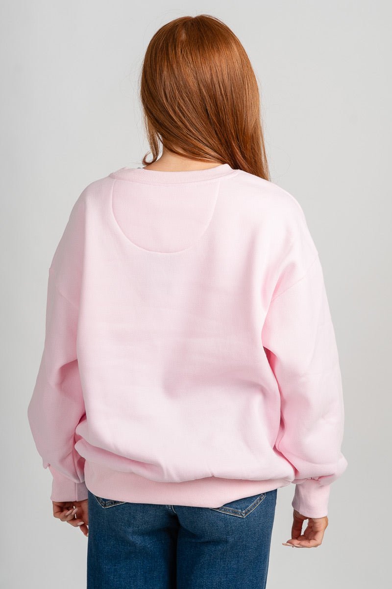 LuLu Mac embroidered sweatshirt pink