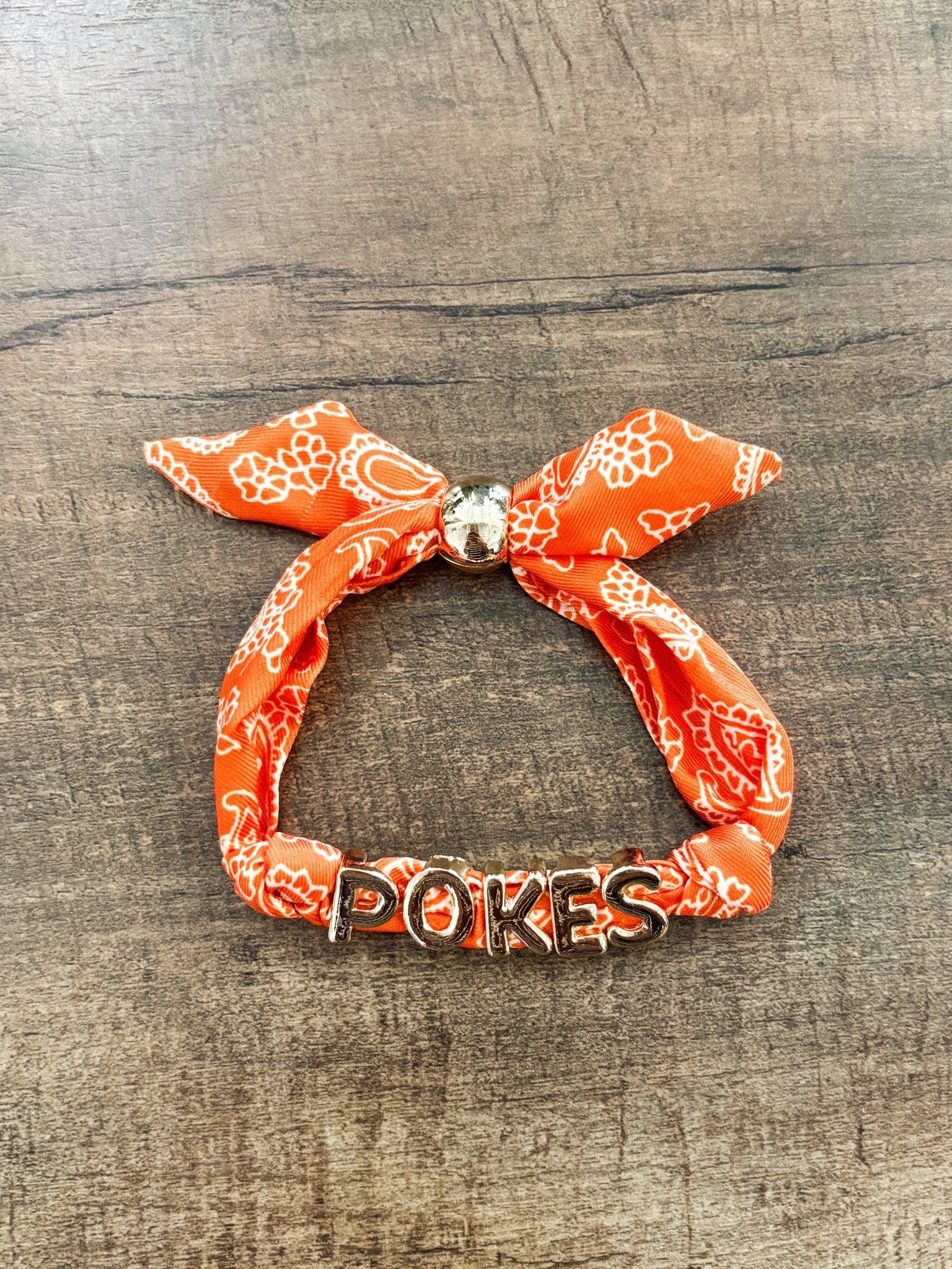 OSU OSU Cowboys slider bandana charm bracelet bracelet | Lush Fashion Lounge Trendy Oklahoma State Cowboys Apparel & Cute Gameday T-Shirts