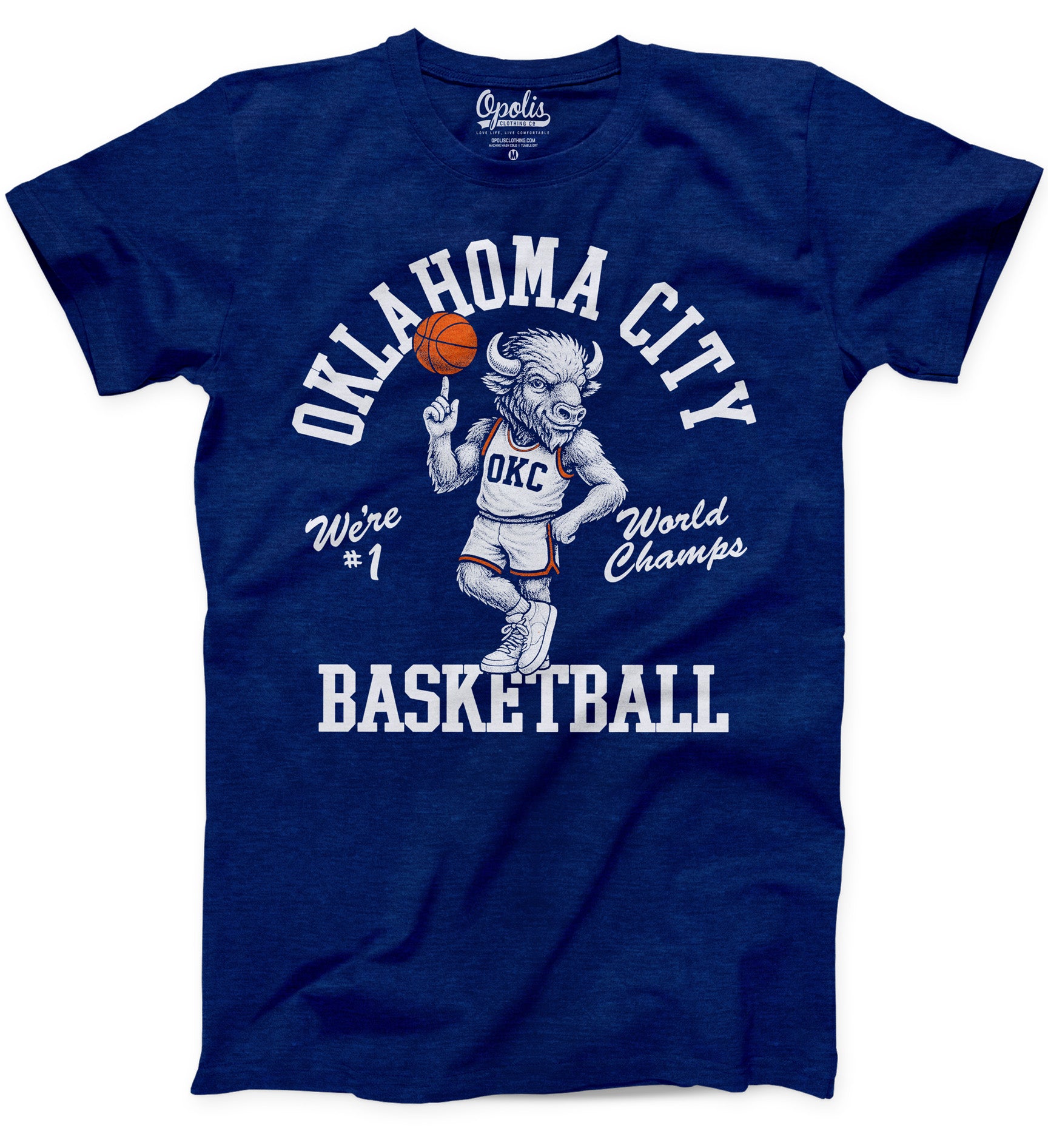 OKC basketball champions bison t-shirt 2025 navy PREORDER - Trendy OKC Apparel at Lush Fashion Lounge Boutique in Oklahoma City