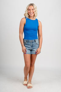 Sleeveless bodysuit ocean - Stylish Bodysuit - Trendy American Summer Fashion at Lush Fashion Lounge Boutique in Oklahoma