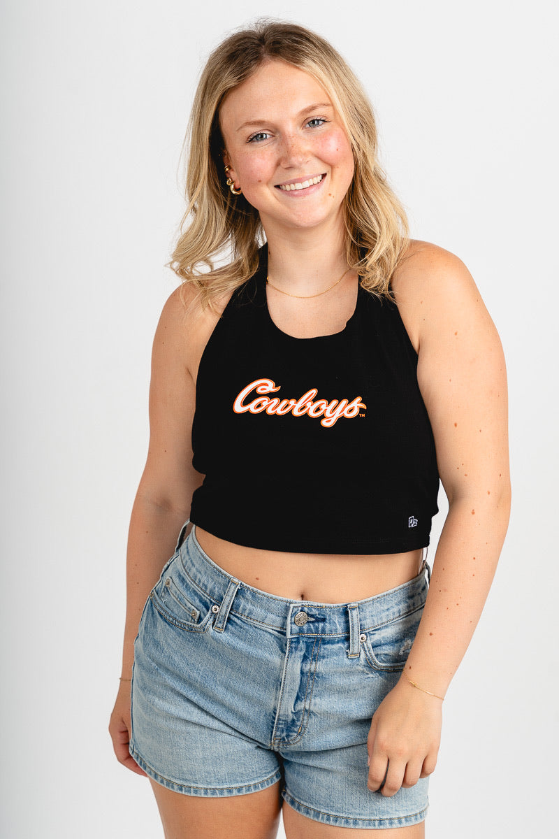 OSU OSU Cowboys tailgate halter top black halter top | Lush Fashion Lounge Trendy Oklahoma State Cowboys Apparel & Cute Gameday T-Shirts