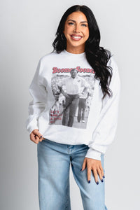OU OU Barry Switzer magazine sweatshirt white Sweatshirt | Lush Fashion Lounge Trendy Oklahoma University Sooners Apparel & Cute Gameday T-Shirts
