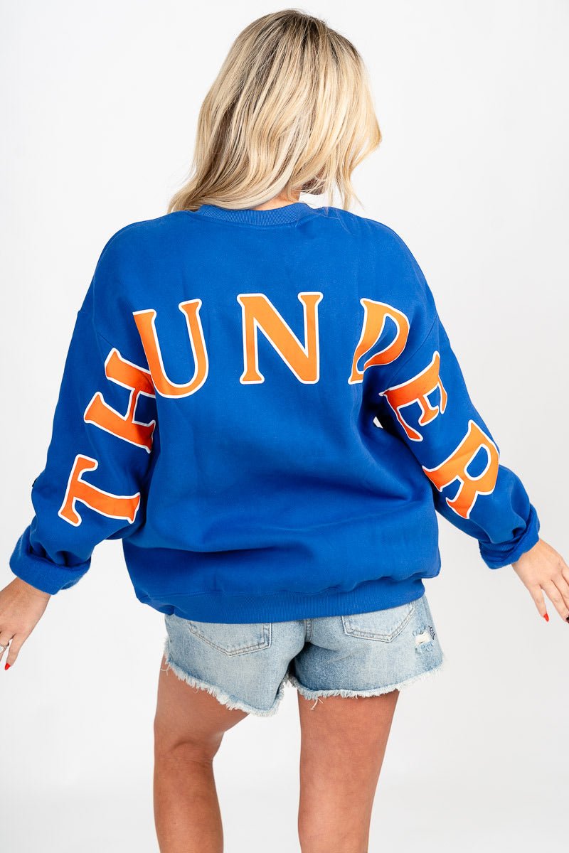Oklahoma City Thunder oversized crewneck sweatshirt royal