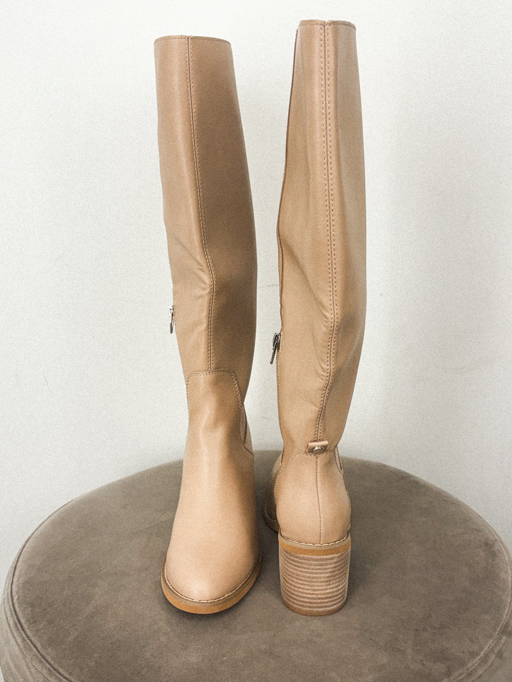 Juno knee high boots taupe